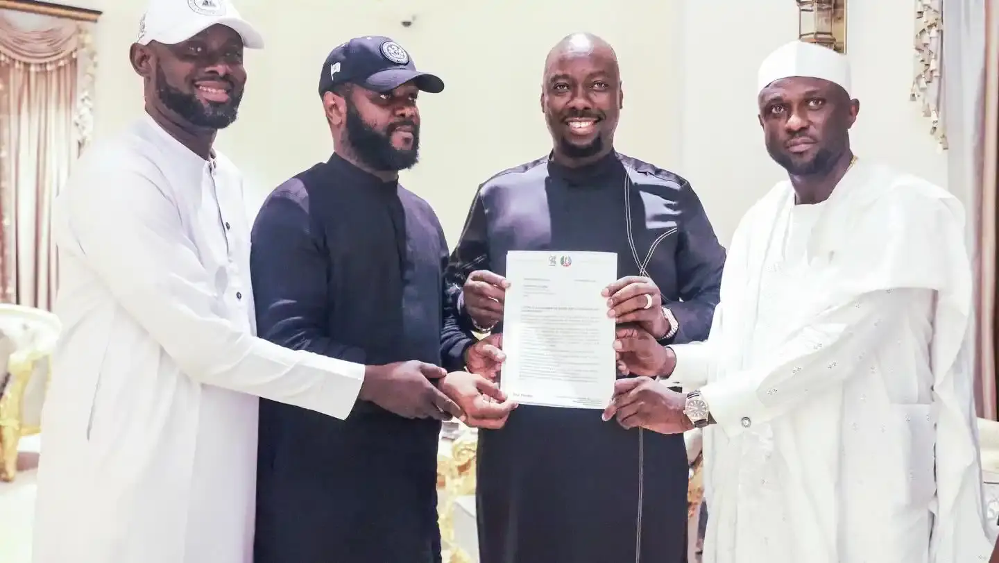 “I’m a City Boy,” Obi Cubana Says as Seyi Tinubu Hands Him Appointment Letter