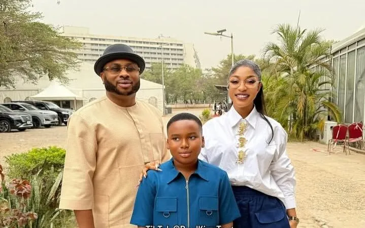 VIDEO: Tonto Dikeh Reunites Son with Churchill After Years-Long Feud