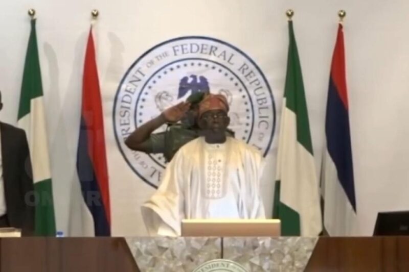 VIDEO: Confusion As Tinubu, Ministers Sing Different National Anthem At FEC Meeting